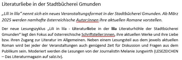 Beschreibung "Lili in lila"