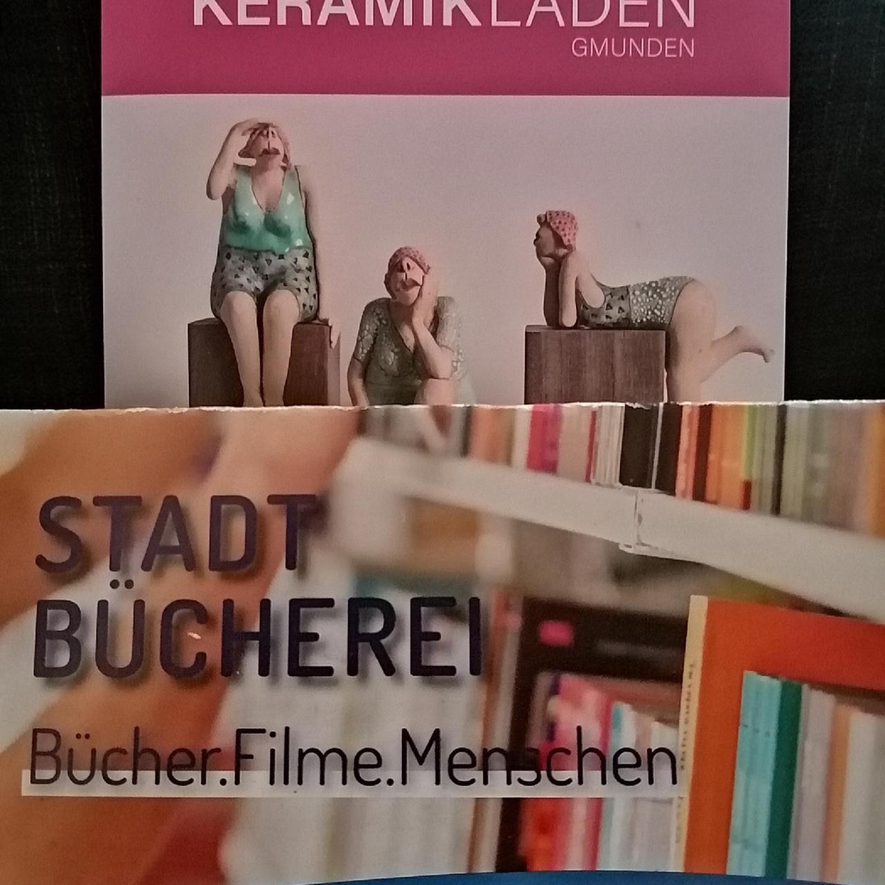 Foto Flyer Stadtbücherei und Keramikladen