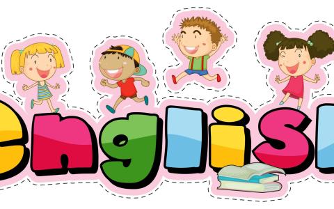 Grafik, fröhliche Kinder